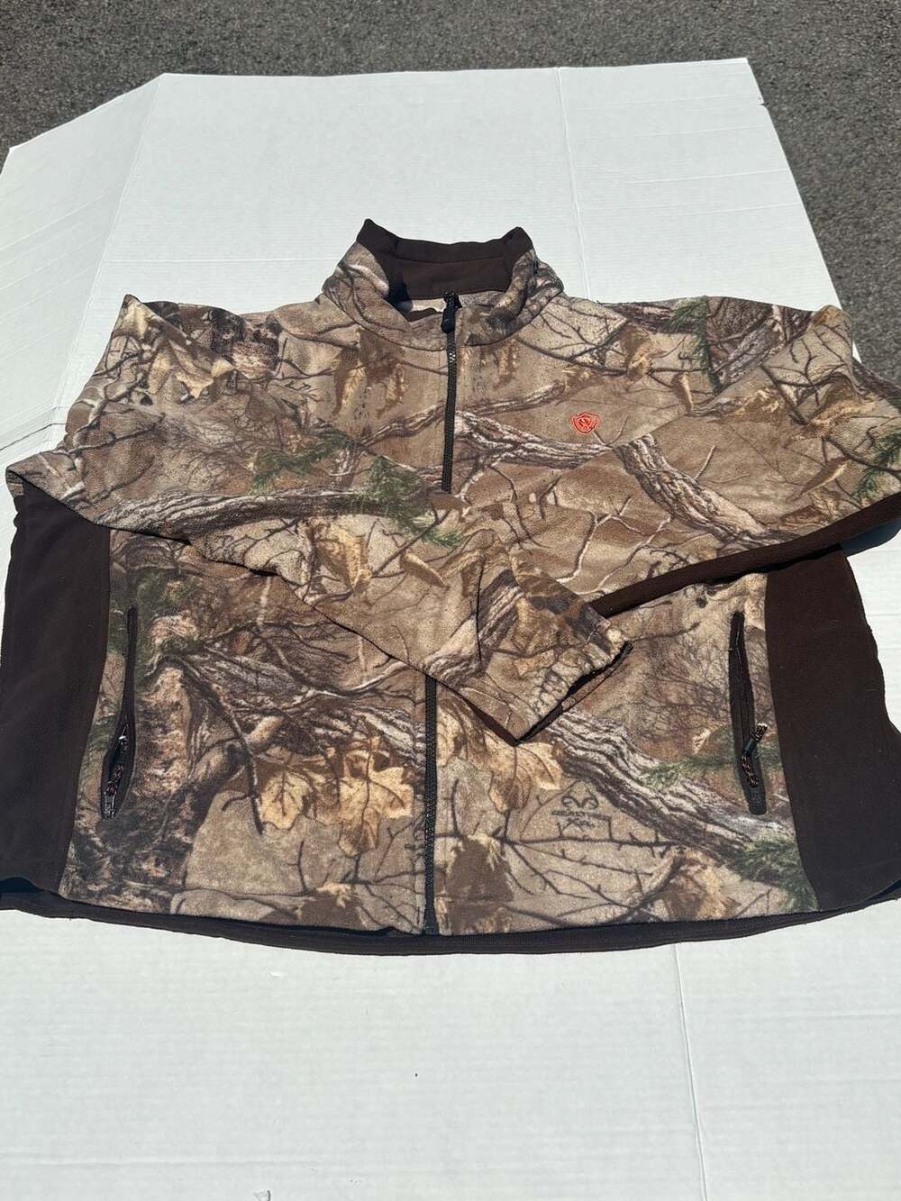 Game Winner Camo Fleece Full Zip Jacket XL *Pilling*
